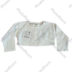 Zara Baby Girl White Cardigan Sweater NWT